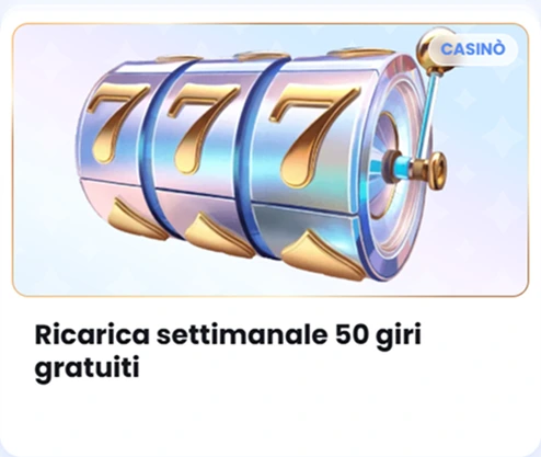 Ricarica settimanale CasinoLab con 50 giri gratuiti